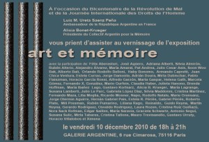 Invitation EXPO ART ET MEMOIRE